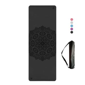 Tapete de yoga antideslizante. Se mantiene fresco y sin olor - Con buen agarre, espacioso y acolchado. Hecho de goma ecológica. Ideal para yoga, Pilat