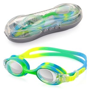 Gafas de natación para niños y preadolescentes UShake, con lentes antiniebla y correas de silicona hipoalergénicas