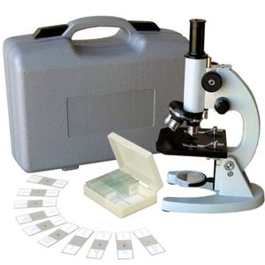 AmScope M60 A-ABS-PS25 Principiante Microscopio Oculares Kit, iluminación, WF10 x Espejo y Wf16 X, 40 x -640 X Ampliación, incluye funda y set de 25 p