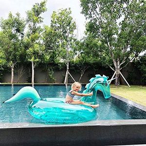 Vercico 2019 - Flotadores inflables para piscina para adultos, juguete de piscina de unicornio brillante para fiesta de verano