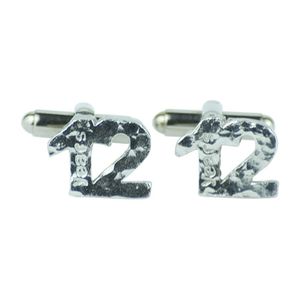 12 Año Aniversario Cuff Links – Hammered efecto Rustico hecho para el regalo perfecto de 12th Aniversario