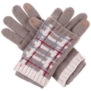 byos las mujeres invierno 35% lana mezcla Knit Texting Guantes W/Fingerless calentador de manos, compatibles con visualización táctil