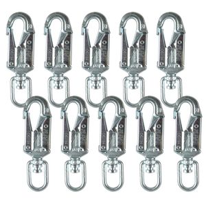 Indicador de Fusion Climb Sector Descenso Acero al carbono forjado doble Lock Snap gancho 10-Pack