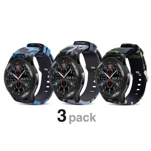 UCAI Compatible for Samsung Gear S3 and Galaxy Watch 46mm Camouflage Replacement Bands for Women Men,Soft Silicone 22mm Bands for Samsung Gear S3 Fron