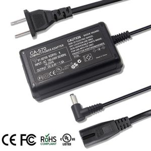 CA-570 AC Adapter Charger Compatible Canon FS21 FS22 FS200 FS300 XA25 XA10 VIXIA HF10 HF11 HF20 HF100 HF200 HF M31 HF S10 HG20 HG21 HG30 HR10 HV10 HV2