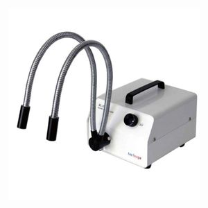 AmScope HL150-AY 150 W Dual cuello de cisne Microscopio Iluminador de luz de fibra óptica