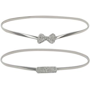kilofly - Cintura elástica fina para cinturón de mujer (2 unidades)
