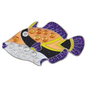 Navika – Marcador para pelotas Humuhumu Hawaiian Estado pescado Swarovski Bola De vidrio Con Enganche Para Gorra