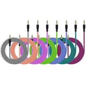 UMECORE - Cable auxiliar de 0.138 in (8 unidades, chapado en oro de 24 K, conector macho a macho de 0.138 in, para iPod, iPhone, iPad, Galaxy, Android