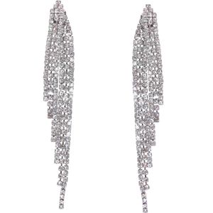 Humble Chic Aretes de diamante de imitación – Darling cascada borla CZ candelabro