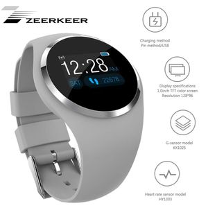 ZEERKEER Pulsera de seguimiento de fitness, frecuencia cardíaca/presión arterial/monitor de oxígeno sanguíneo, pantalla a color resistente al agua IP6