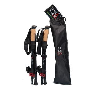 Mons Peak IX Tiger Paw Z - Bastones de senderismo (Z-120) para senderismo, senderismo, caminatas, snowshoeing – agarre de corcho, plegable, plegable,