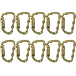 Fusion Climb Tacoma Acero Triple Lock With Key Nariz Modificado D-Shaped Mosquetón 10-pack de alta resistencia