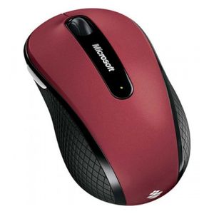 Microsoft d5d-00038 Wireless Mobile Mouse 4000; Ruby Rosa Rojo parte superior con Black Sides