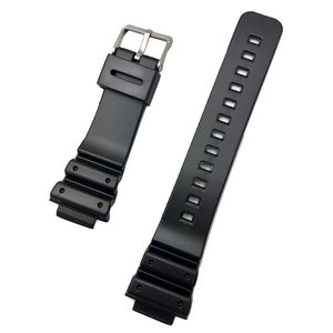 16 mm Negro hule Watch Band – -Material cómodo y duradero PVC