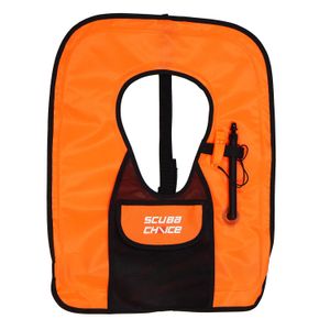 Scuba Choice Adulto Naranja Snorkel Chaleco con bolsillo delantero y silbato
