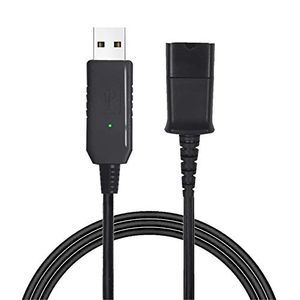 Call Center Office Headset Quick Disconnect QD Cable to USB Plug Adapter Compatible for Plantronics Headset QD Connector Plug to Any Computer Laptop V