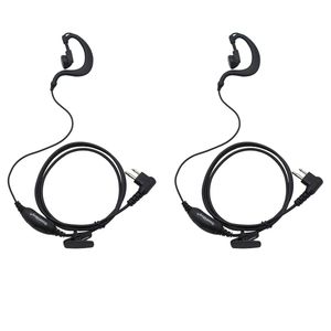 GoodQbuy 2 Pin G Shape Clip-Ear Headset Earpiece for Motorola CP200 BPR40 RMU2040 CLS1110 CLS1410 CP110 RDU2020 RDU2080D RDU4100 CP185 (2 Pack)