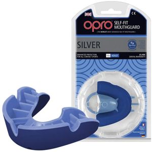 OPRO Protector bucal de nivel de plata | Protector de encías para rugby, hockey, lucha libre y otros deportes de combate y contacto