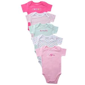 Luvable Amigos colores básicos Bodysuit, 5 unidades), color rosa