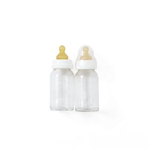 HEVEA - Botella de vidrio para bebé (2 unidades, ecológica, sin BPA)