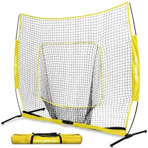 PowerNet - Red XLP PRO de 8 x 8 pulgadas con marco de una sola pieza, gran área de lanzamiento de béisbol y softball, ideal para equipos, parada de ba