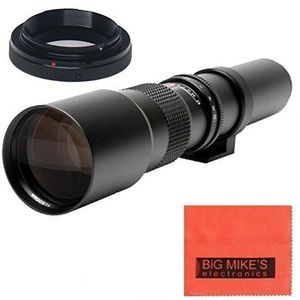 500 mm f/8 de alta potencia Manual Teleobjetivo para Nikon D90, D500, D3000, D3100, D3200, D3300, D3400, D5000, D5100, D5200, D5300, D5500, D7000, D71