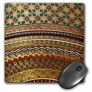 3dRose 8 x 8 x 0.25 inches Gold Look Stripe Pattern con Magen David estrellas mate medio Eastern Arabian marroquí abstracto Mouse Pad (MP _ _ _ _ _ _
