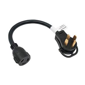 Parkworld 60424 RV - Cable adaptador macho de 50 Amp 14-50P a conector hembra de 30 Amp L6-30R (1,5 pies)