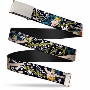 Wonder Woman DC Comics Superhéroe I Chase Bad Boys Web Cinturón cromado