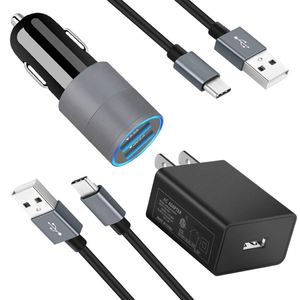 USB C Fast Charger Set, Compatible for Samsung Galaxy S10 Plus/S10E/S10/S9/S9+/S8/S8+/Note 9/Note 8, Quick Charge 3.0 Charger kit, Dual USB Rapid Car