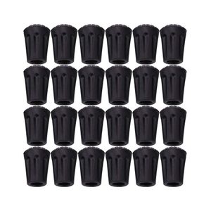 Tebery - Pack de 24 protectores de punta de goma para bastón de senderismo de 0.433 in para todos los bastones estándar de senderismo, senderismo y se