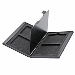 Foto & Tech Negro Aluminio Carrying Case 4 ranuras para tarjetas de memoria Compact Flash Card Lexar SanDisk Kingston Sony