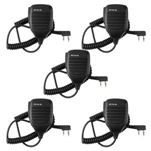 Retevis 2 Pin de mano Mando a Distancia altavoz Mic para Kenwood/Baofeng UV-5R/888S Retevis H777/rt21 Walkie Talkie 2 Way Radio (5 unidades)