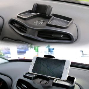 Matler - Soporte para teléfono móvil para coche GPS con rotación de 360 grados, caja de almacenamiento de plástico ABS, soporte portátil para Jeep Ren