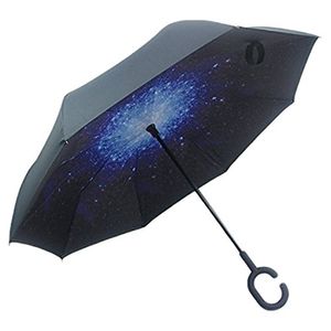 maxs invertida paraguas de doble capa resistente al viento UV Protección de coches Reverse paraguas para lluvia de coche