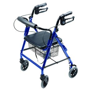 Lumex RJ4302B, caminador de cuatro ruedas (color azul).