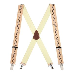 SuspenderStore Men's Puppy Toes 1.5-Inch Wide Suspenders - Small Pin Clip