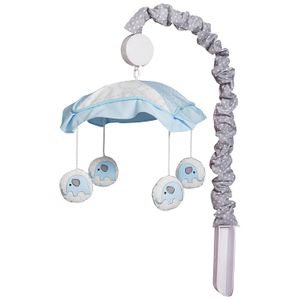 Geenny optimababy azul gris elefante móvil musical