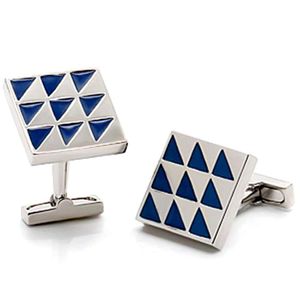 Gota de plata Montana Epoxy latón chapado en rodio Gemelos cuadrados