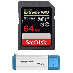 SanDisk Extreme Pro 64GB Memory Card Bundle Works with Nikon D5300, D850, D3300, A900, D3400 DSLR Camera SDXC 4K with (1) Everything But Stromboli (TM