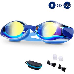 Gafas de natación Defunx, gafas de natación miope con lentes de prescripción, antiniebla para mujeres, niños, hombres, gafas de natación