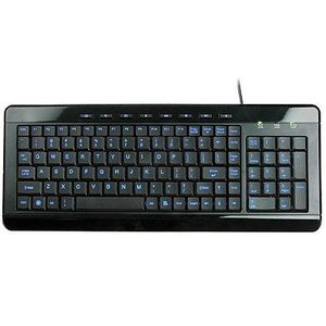 anyware Computadoras Full Size Multimedia USB Keyboard w/iluminado Backlit LEDs azules