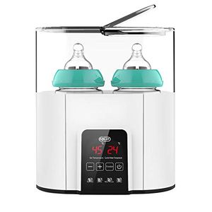 MIBELF - Esterilizador de vapor para botellas de leche y alimentos, con control preciso de temperatura, se ajusta a la mayoría de las marcas, botellas