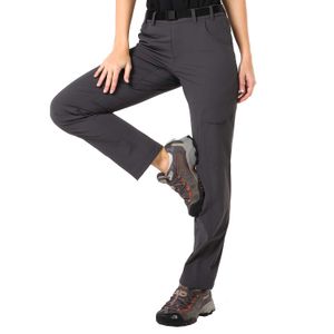 MIER Pantalones de senderismo de secado rápido para mujer, pantalones de carga tácticos elásticos con 6 bolsillos, cintura elástica lateral, resistent