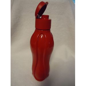 Tupperware Eco Botella de agua 1L Rojo con gorro rojo