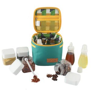 Set de recipientes organizadores para hacer picos al aire libre con bolsa de almacenamiento