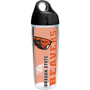 tervis Oregon St Univ College Pride Wrap 24oz Botella de agua con tapa de negro WB, transparente