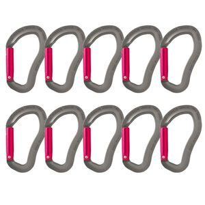 Fusion Climb Techno Zoom Straight Gate ergonómico de aluminio Carabiner 10-pack