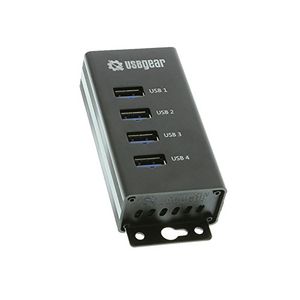 usbgear 4-Port USB 3.0 Mountable carga y datos 5 Gbps Hub